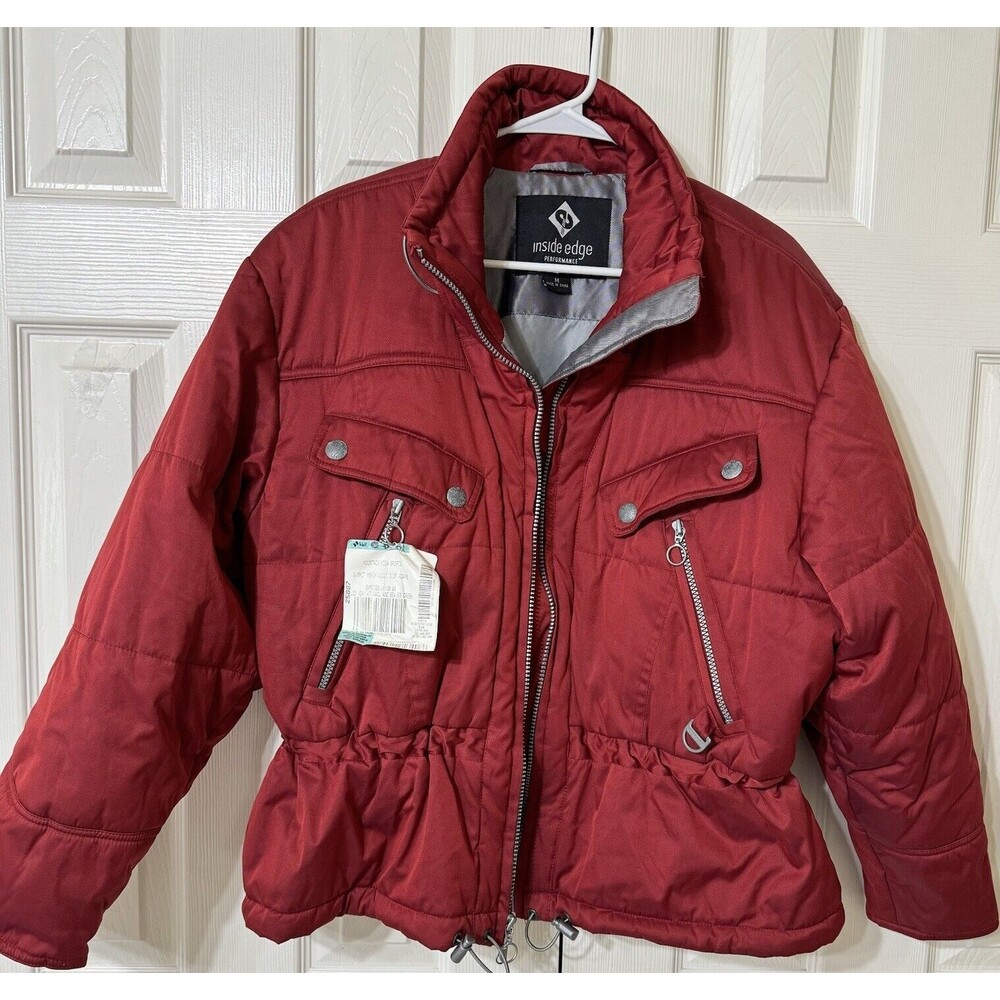 NWT Y2K‎ Inside Edge M Performance Pocket Quilted Outerwear Ski Winter coat